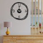 Wallity Gergo Reloj de Pared Decorativo de Metal Negro